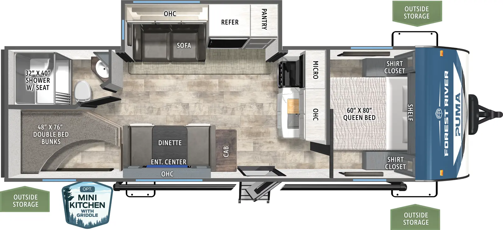 Puma 25BHS Floorplan